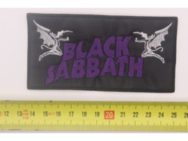 BLACK SABBATH - PURPLE NAME LOGO + DEVILS ( NON SHAPED )
