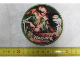 WARLOCK - BURNING THE WITCHES ( GREEN BORDER ) WOVEN