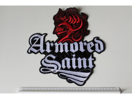 ARMORED SAINT - RED KNIGHT + WHITE NAME LOGO