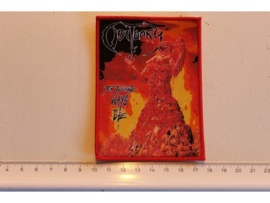 OBITUARY - TEN THOUSAND WAYS TO DIE ( RED BORDER ) WOVEN
