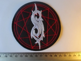 SLIPKNOT - WHITE S LOGO + RED PENTAGRAM