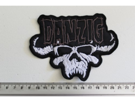 DANZIG - WHITE/GREY NAME + SKULL LOGO