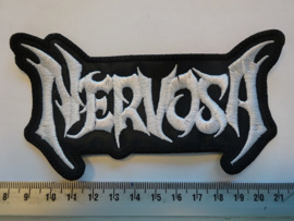 NERVOSA - WHITE NAME LOGO