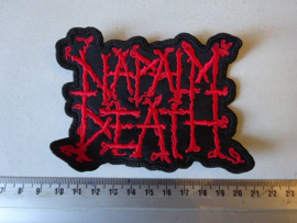 NAPALM DEATH - RED NAME LOGO