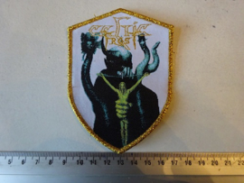 CELTIC FROST - TO MEGA THERION ( GOLD GLITTER BORDER ) WOVEN