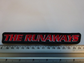 THE RUNAWAYS - RED/WHITE NAME LOGO