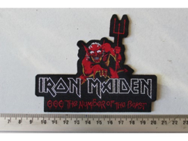 IRON MAIDEN - 666 THE NUMBER OF THE BEAST ( LASERCUT ) WOVEN