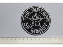 THE SISTERS OF MERCY - CIRCLED NAME LOGO ( WHITE BORDER )