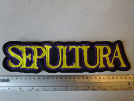 SEPULTURA - YELLOW/PURPLE NAME LOGO