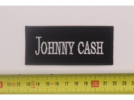 JOHNNY CASH - WHITE NAME LOGO ( NON SHAPED )