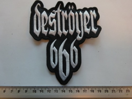 DESTROYER 666 - WHITE NAME LOGO ( DIFFERENT )