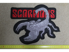 SCORPIONS - RED NAME LOGO + GREY SCORPION