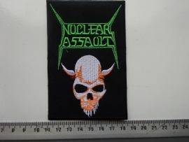 NUCLEAR ASSAULT - GREEN LOGO + SKULL