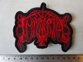 IMMORTAL - RED OLD LOGO  ( SHAPED )