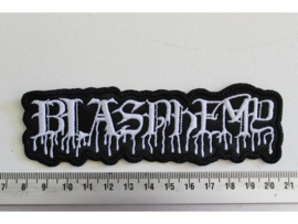 BLASPHEMY - WHITE NAME LOGO
