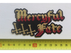 MERCYFUL FATE - RED/YELLOW NAME LOGO ( WOVEN )