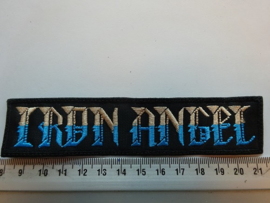 IRON ANGEL - BEIGE/BLUE NAME LOGO