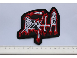 DEATH - WHITE/RED BLOODY LOGO