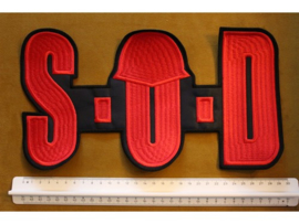 S.O.D. - RED NAME LOGO + HELMET