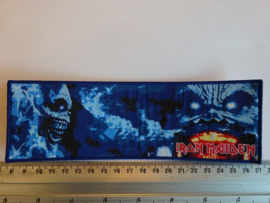 IRON MAIDEN - ROCK IN RIO ( BLUE BORDER ) WOVEN
