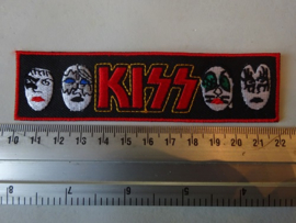 KISS - RED NAME LOGO + FACES