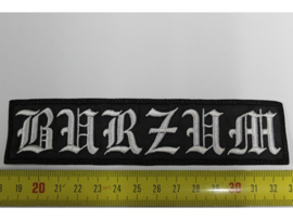 BURZUM - WHITE NAME LOGO ( STRIPE )