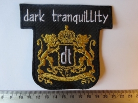DARK TRANQUILITY - WHITE NAME + GOLD LOGO