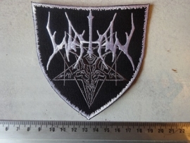 WATAIN - WHITE NAME + GREY LOGO ( SHAPED )