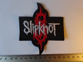 SLIPKNOT - WHITE NAME + RED S LOGO