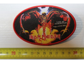 IRON MAIDEN - LIVE AT DONINGTON ( RED BORDER ) WOVEN