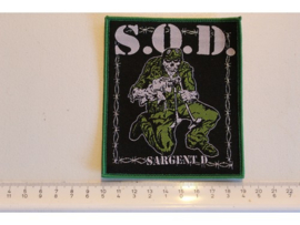 S.O.D. - SARGENT D ( GREEN BORDER ) WOVEN