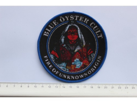 BLUE OYSTER CULT - FIRE OF UNKNOWN ORIGIN ( BLUE BORDER ) WOVEN