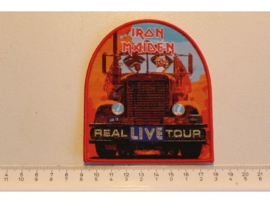 IRON MAIDEN - REAL LIVE TOUR ( ORANGE BORDER ) WOVEN