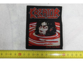 KREATOR - OUT OF THE DARK ( BLACK BORDER ) WOVEN