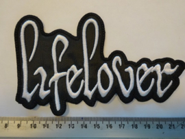 LIFELOVER - WHITE NAME LOGO ( SHAPED )
