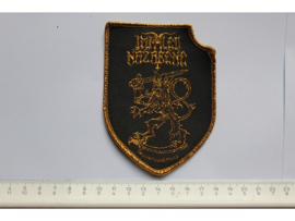 IMPALED NAZARENE - SUOMI/FINLAND/PERKELE ( GOLD GLITTER BORDER ) WOVEN