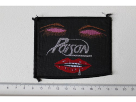 POISON ( GLAM ) - SILVER NAME LOGO ( ORIGINAL 80'S ) WOVEN