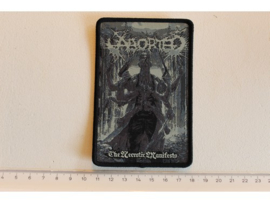 ABORTED - THE NECROTIC MANIFESTO ( BLACK BORDER ) WOVEN