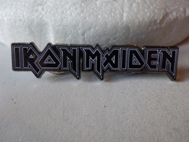 IRON MAIDEN - NAME LOGO ( WHITE BORDER )