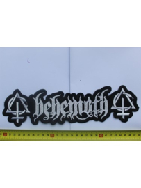 BEHEMOTH - WHITE NAME LOGO + CONVERTED CROSSES