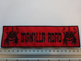 MANILLA ROAD - BLACK NAME LOGO ( STRIPE ) 20 CM
