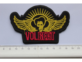 VOLBEAT - RED NAME + YELLOW WINGS