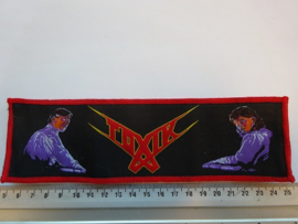 TOXIK - THINK THIS ( RED BORDER ) WOVEN STRIPE