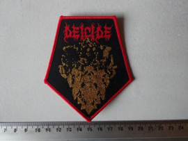 DEICIDE -SHIELD (WOVEN ) RED BORDER HANDNUMBERED