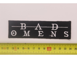 BAD OMENS - WHITE NAME LOGO ( NON SHAPED )