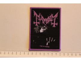 MAYHEM - LIVE IN LEIPZIG ( PURPLE BORDER ) WOVEN