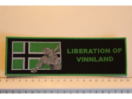 TYPE O NEGATIVE - LIBERATION OF VINNLAND ( GREEN BORDER ) WOVEN STRIPE