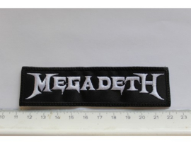 MEGADETH - WHITE NAME LOGO ( NON SHAPED )