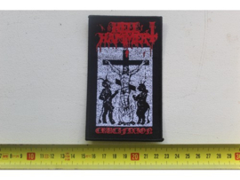 HELLHAMMER - CRUCIFIXION ( BLACK BORDER ) WOVEN