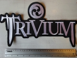 TRIVIUM - WHITE LOGO ( 35 CM )